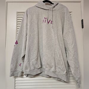 FIVE - (Plus-Size) Graphic Butterfly Pullover Hoodie Sweatshirt W Front Pocket